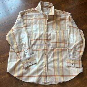 Oversized Abercrombie & Fitch plaid button up flannel size XL